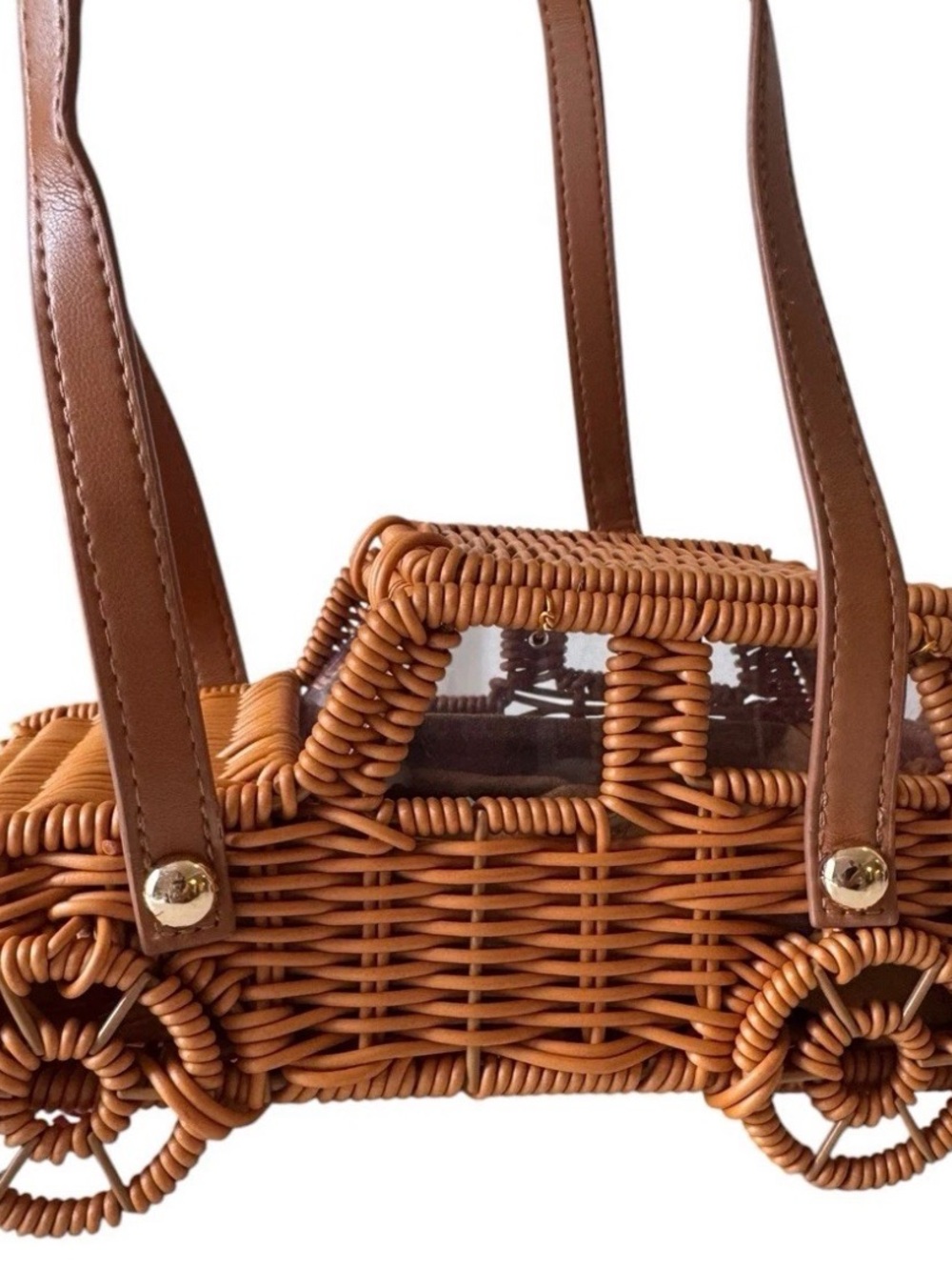 RARE! Tommy Bahama Viral Wicker Jeep Truck Car Handbag Novelty Summer Bag NWT - Picture 4 of 12